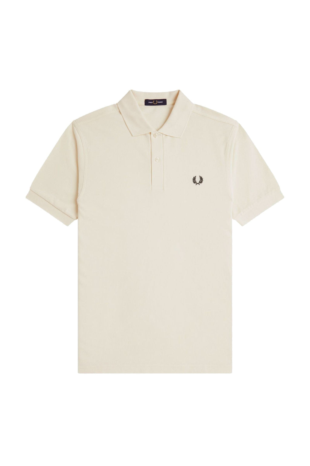 Fred Perry Slim Fit Plain Polo Ecru / Grassroots