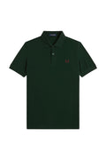 Fred Perry Slim Fit Plain Polo Grassroots / Oxblood