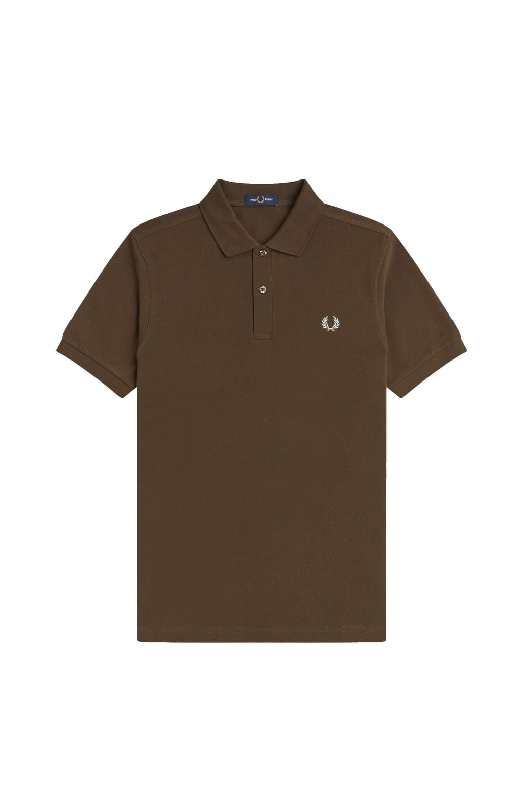Fred Perry Slim Fit Plain Polo Burnt Tobacco / Stockport Blue