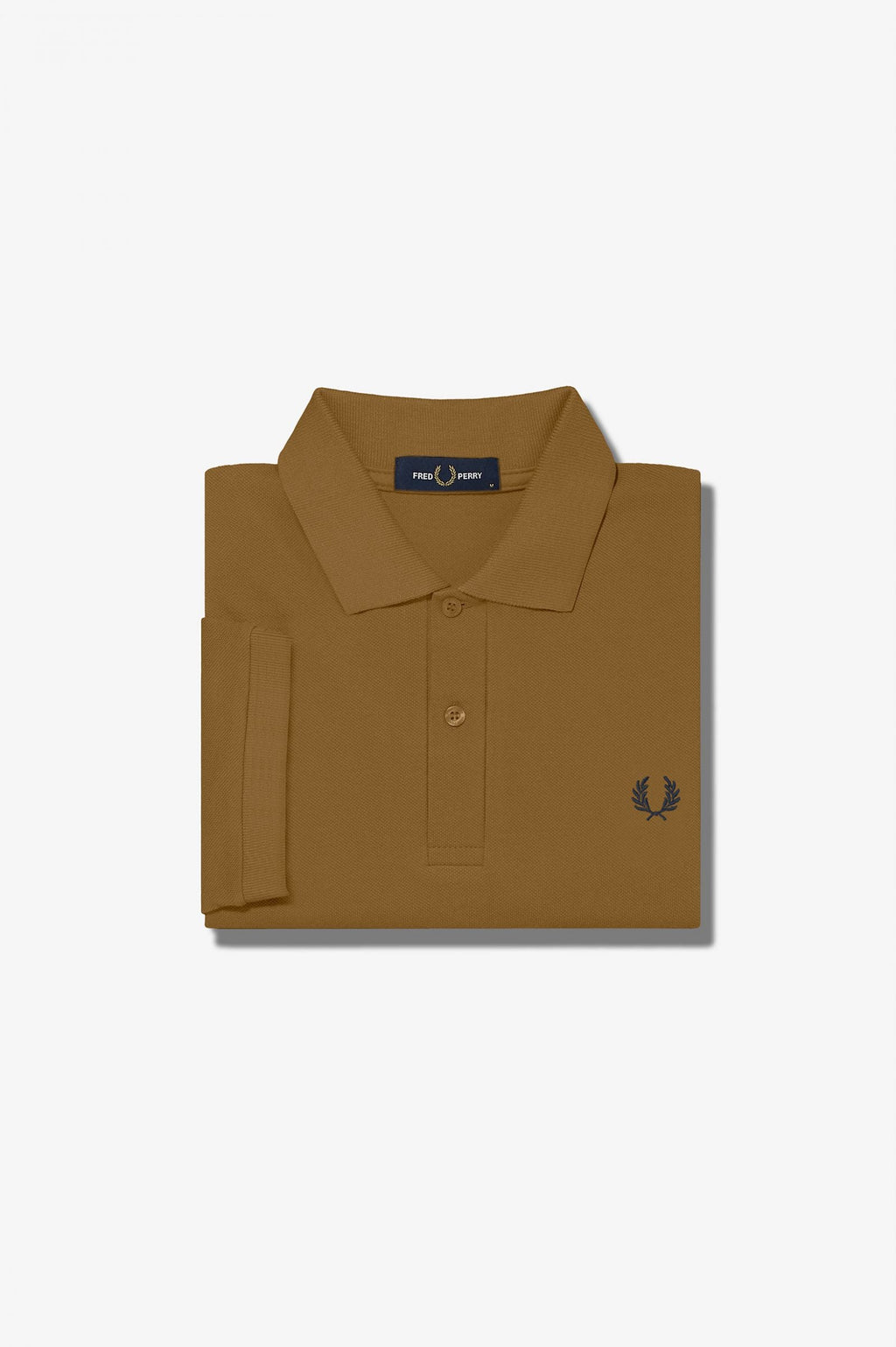 Fred Perry Slim Fit Plain Polo Dark Caramel / Navy