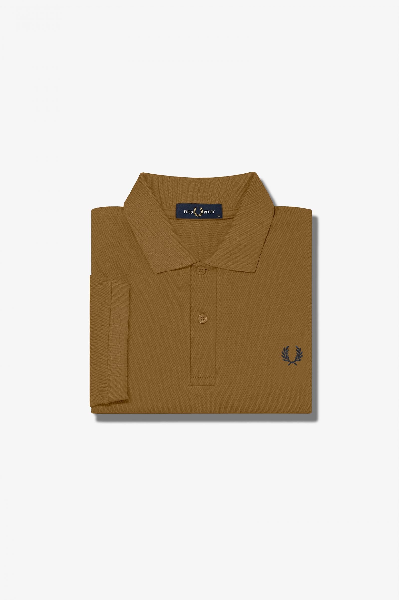 Fred Perry Slim Fit Plain Polo Dark Caramel / Navy