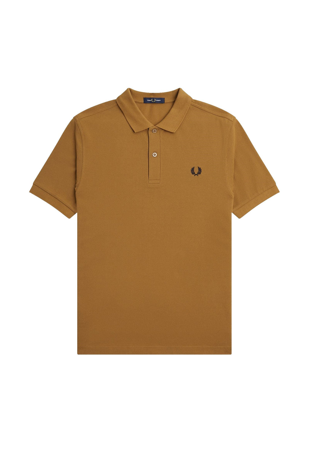 Fred Perry Slim Fit Plain Polo Dark Caramel / Navy