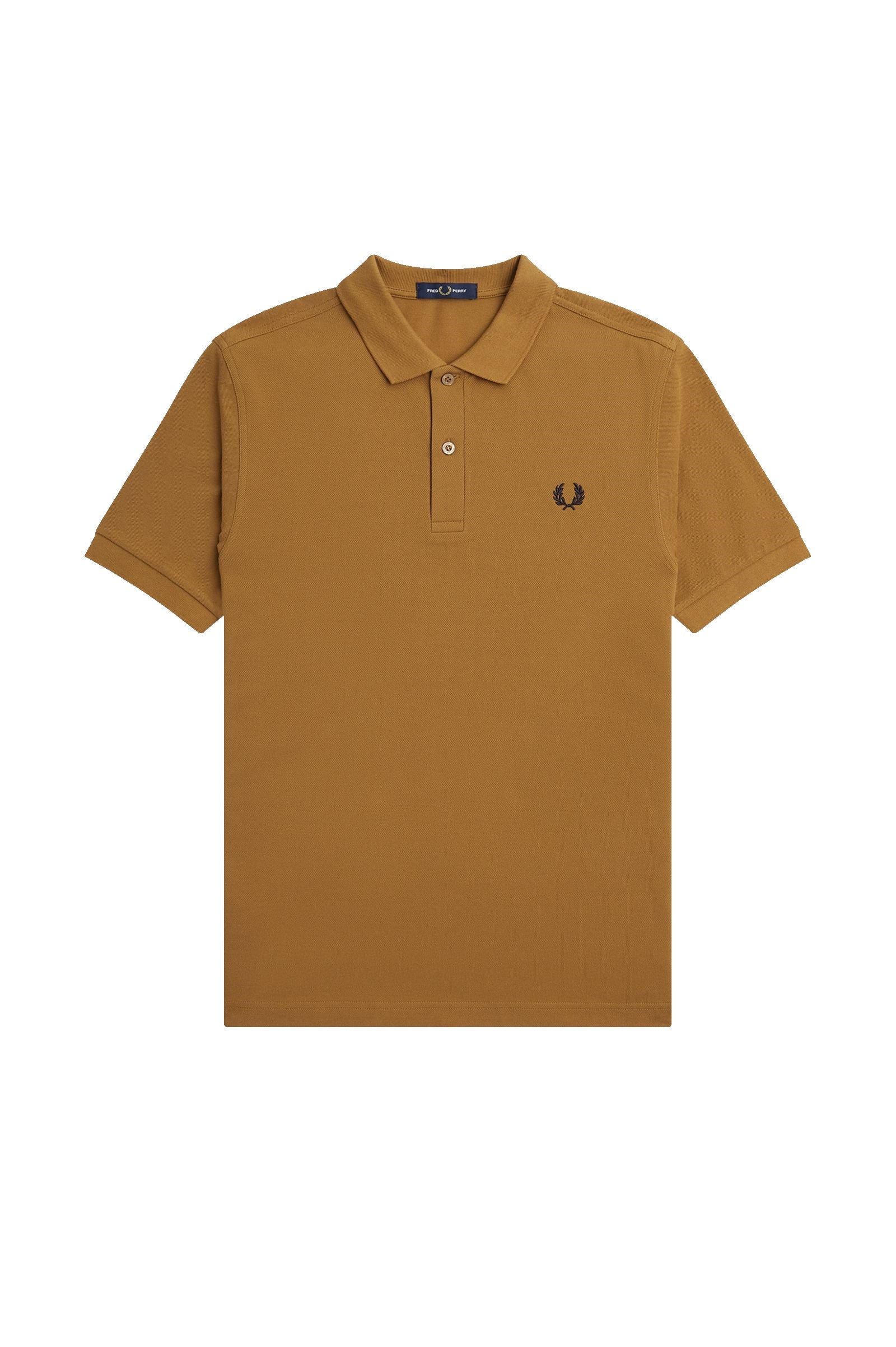 Fred Perry Slim Fit Plain Polo Dark Caramel / Navy