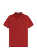 Fred Perry Slim Fit Plain Polo Burnt Red / Black