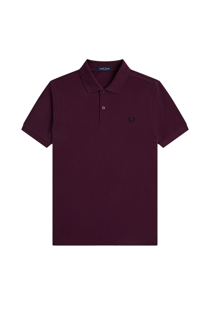 Fred Perry Slim Fit Plain Polo Plum / Black