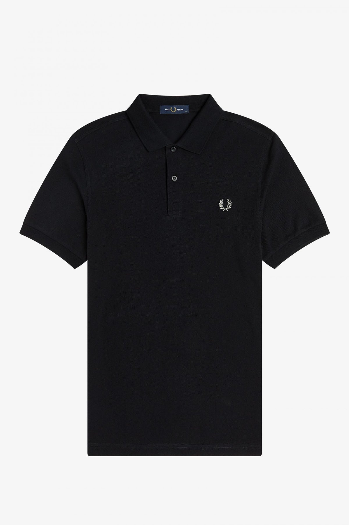 Fred Perry Slim Fit Plain Polo Black Chrome