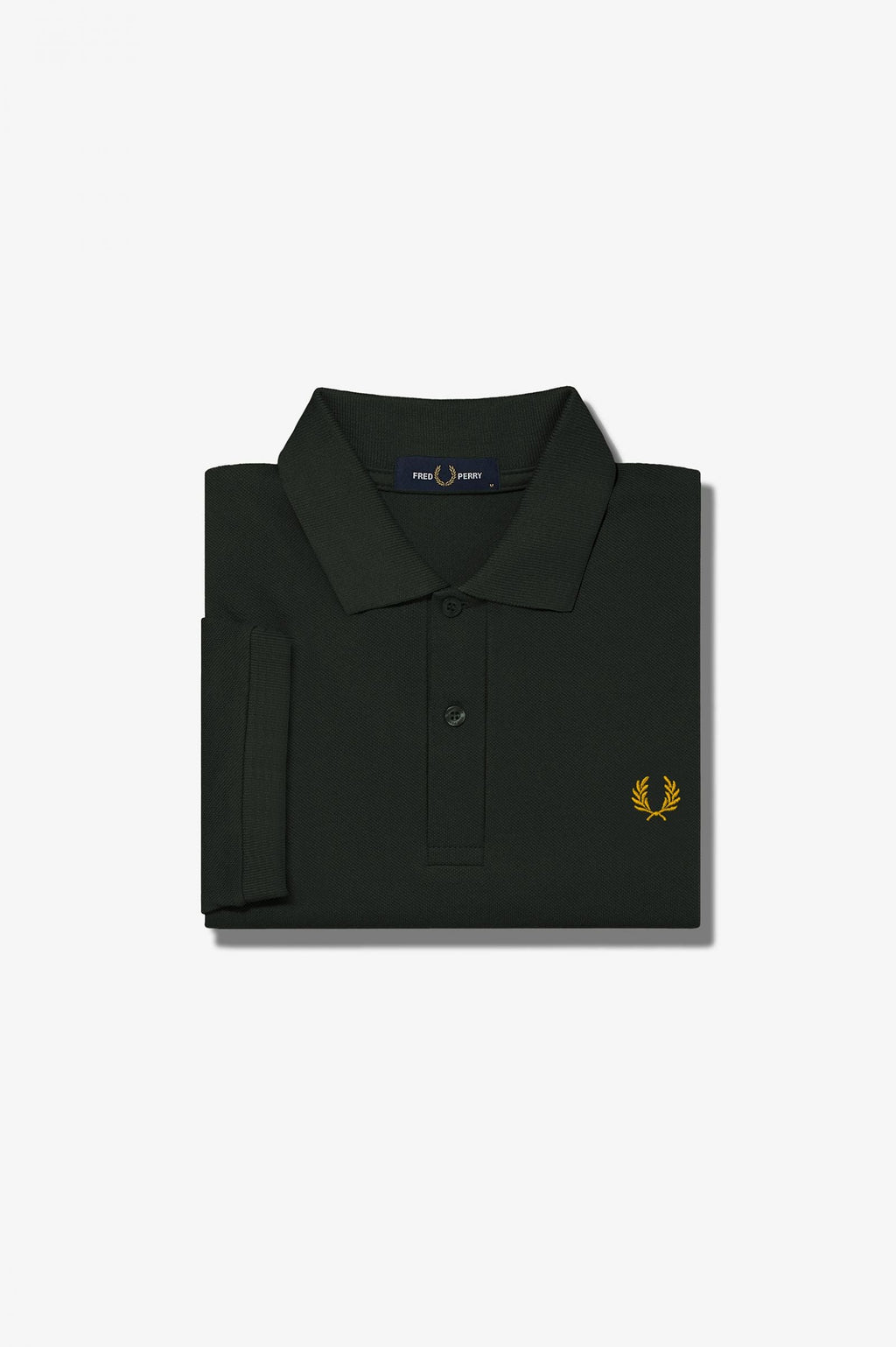 Fred Perry Slim Fit Plain Polo Night Green / Honey Gold