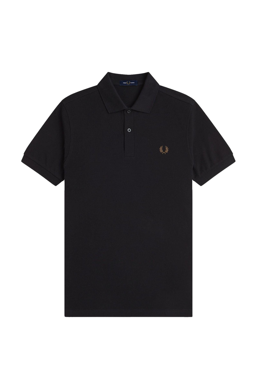 Fred Perry Slim Fit Plain Polo Black / Shaded Stone