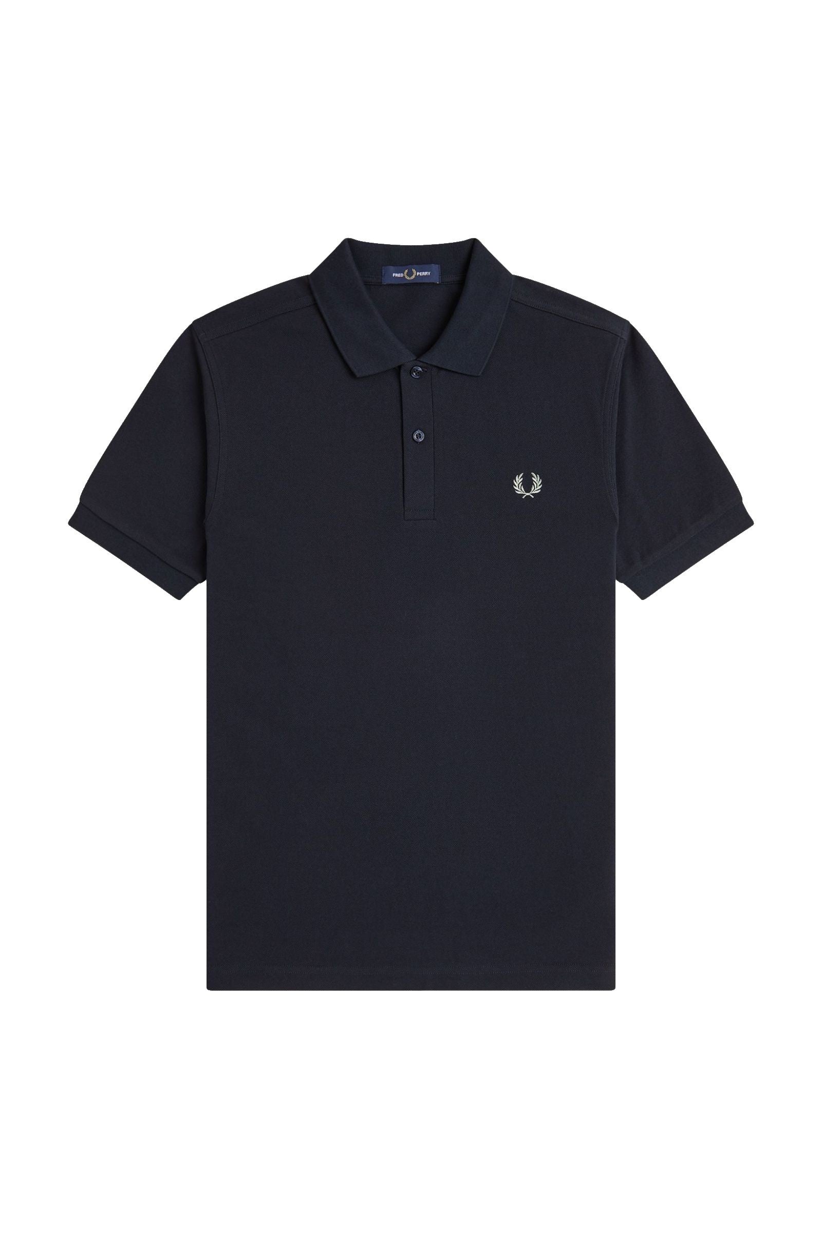 Fred Perry Slim Fit Plain Polo Navy / Seagrass