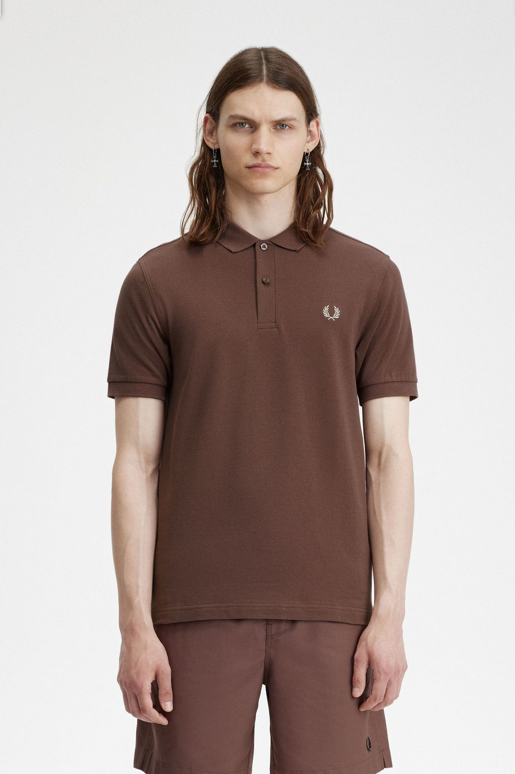 Fred Perry Slim Fit Plain Polo Carrington Brick / Warm Grey