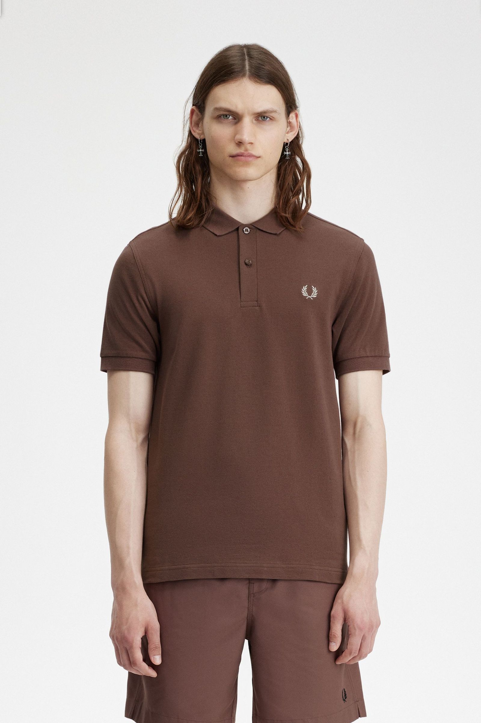 Fred Perry Slim Fit Plain Polo Carrington Brick / Warm Grey