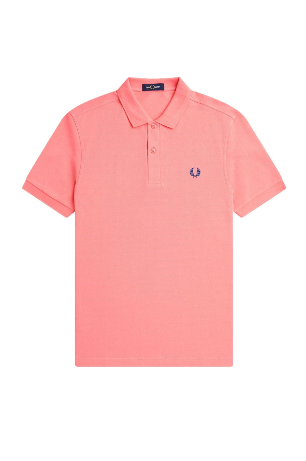 Fred Perry Slim Fit Plain Polo Coral Heat / Shaded Cobalt