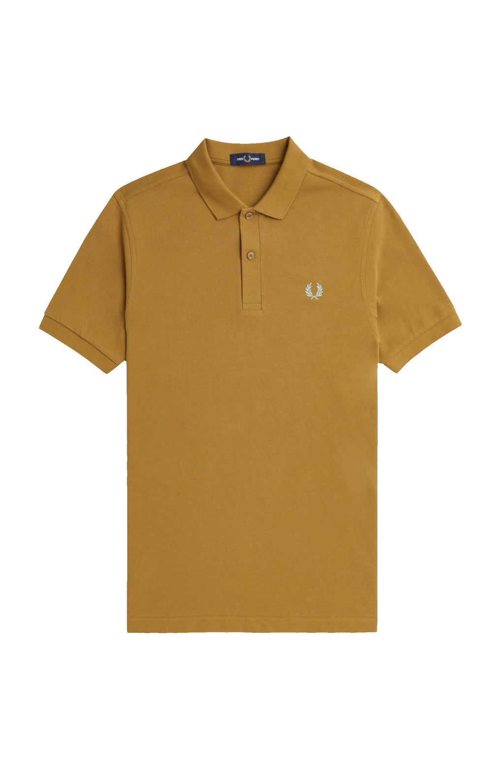 Fred Perry Slim Fit Plain Polo Dark Caramel / Silver Blue