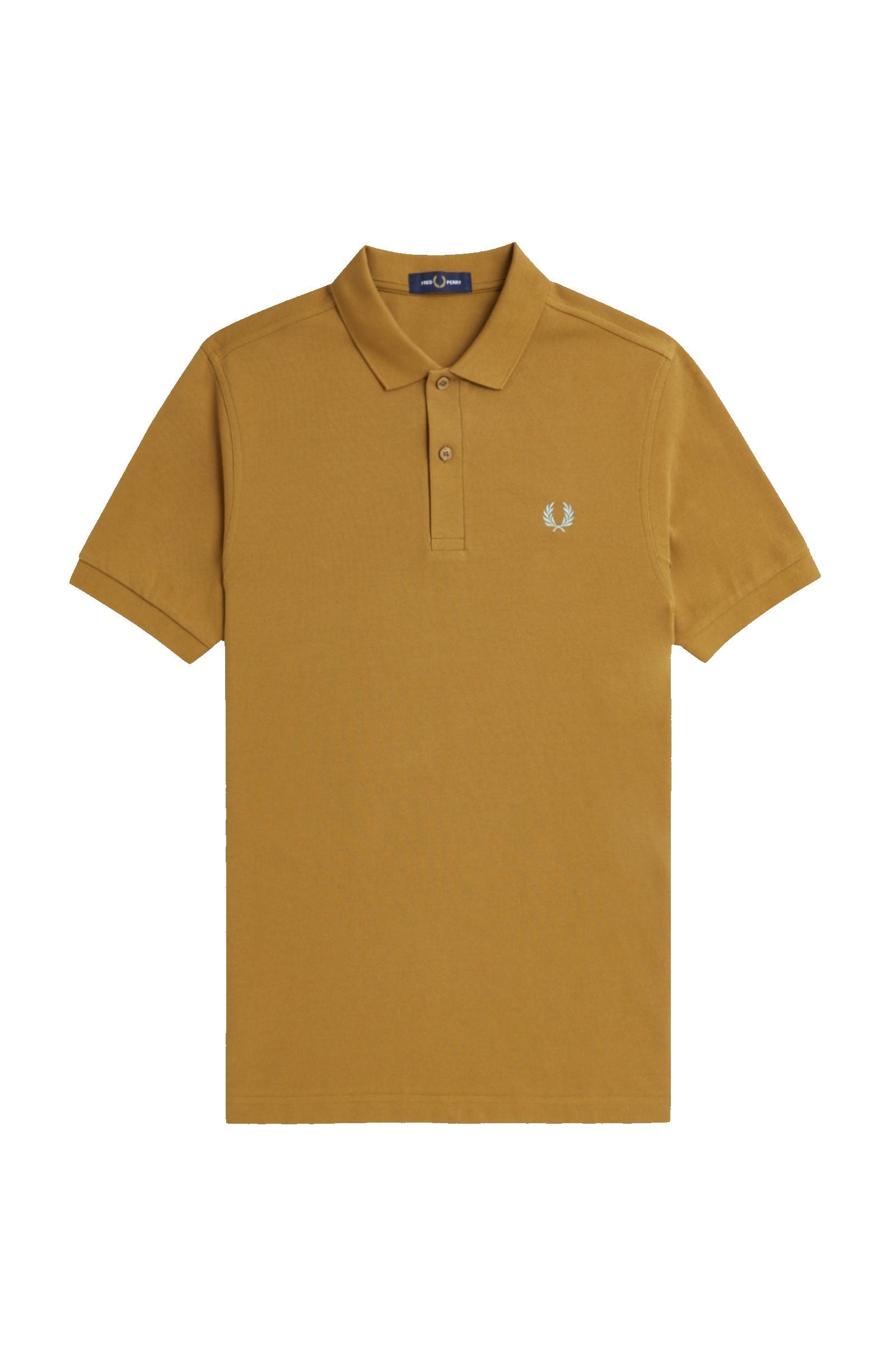 Fred Perry Slim Fit Plain Polo Dark Caramel / Silver Blue