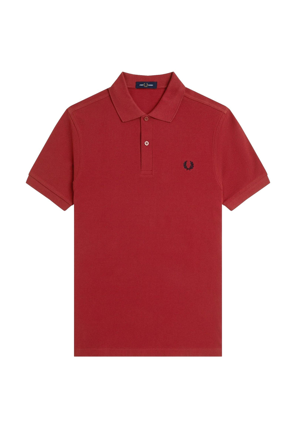Fred Perry Slim Fit Plain Polo Burnt Red / Navy