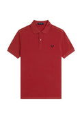 Fred Perry Slim Fit Plain Polo Burnt Red / Navy