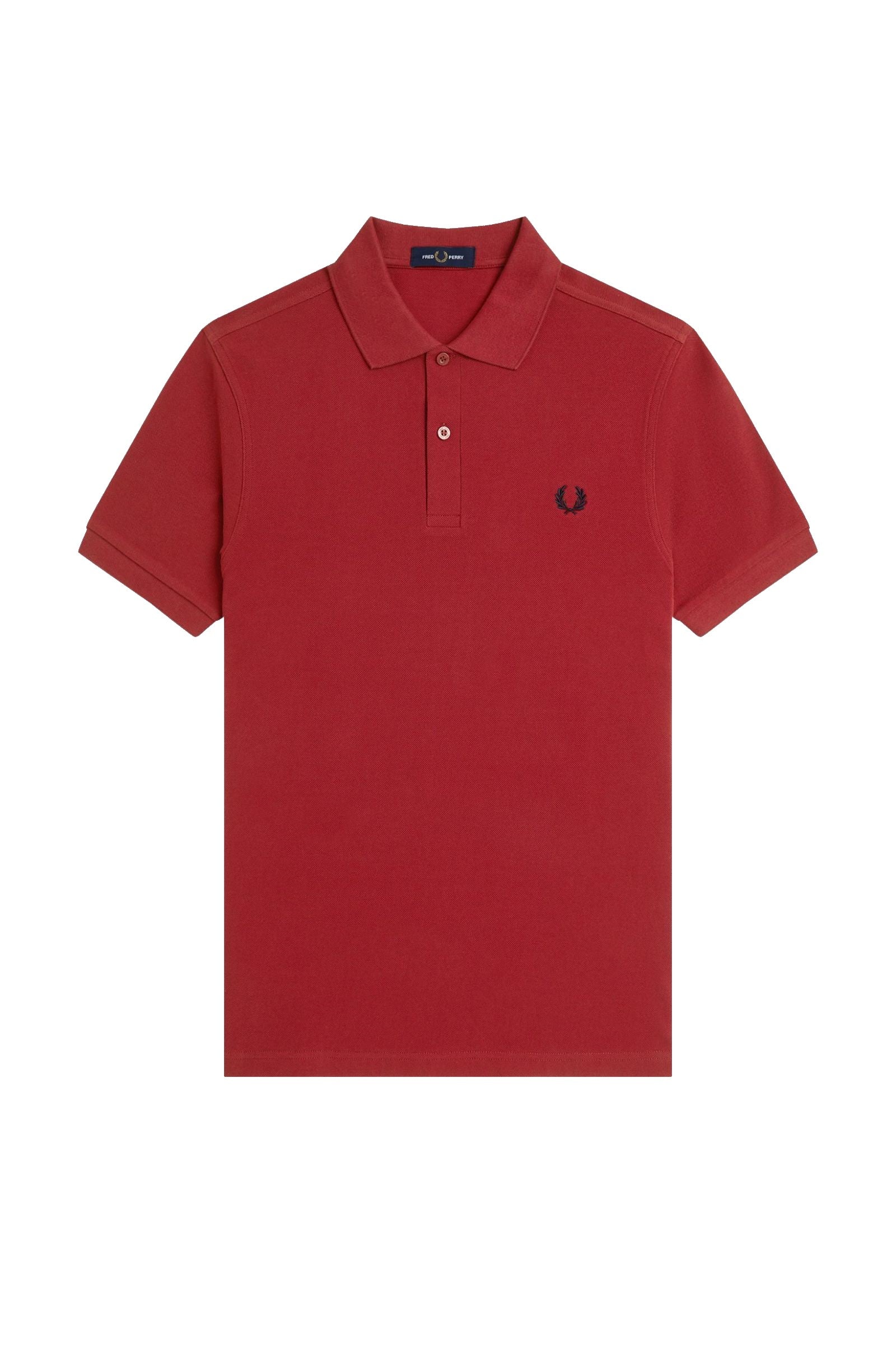 Fred Perry Slim Fit Plain Polo Burnt Red / Navy