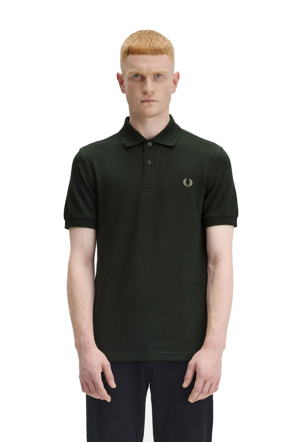 Fred Perry Slim Fit Plain Polo Night Green / Olive Mint