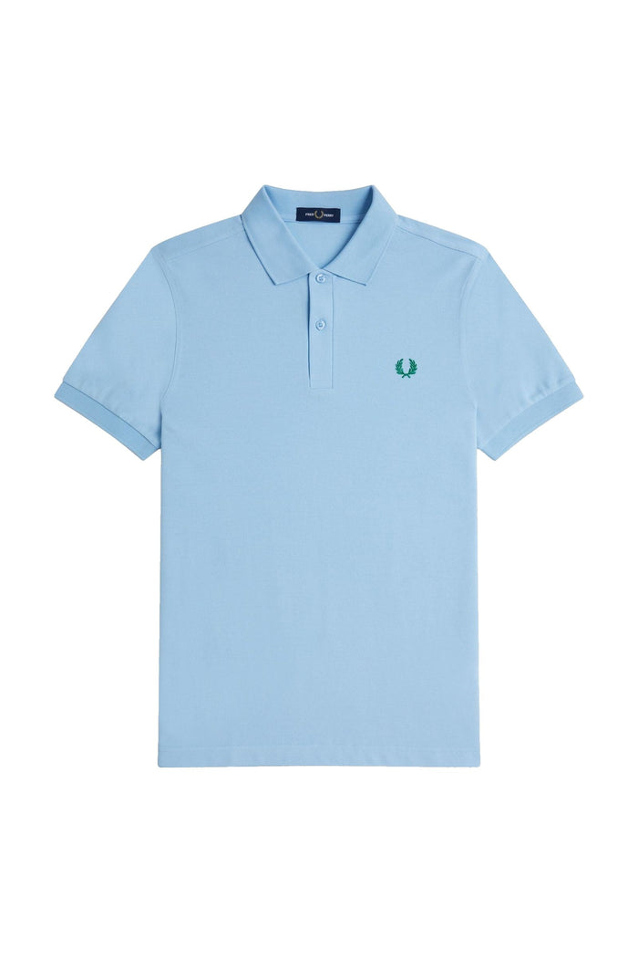 Fred Perry Slim Fit Plain Polo Track Blue / Sport Green
