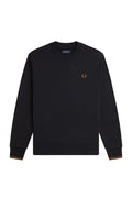 Fred Perry Crew Neck Sweatshirt Black / Shaded Stone