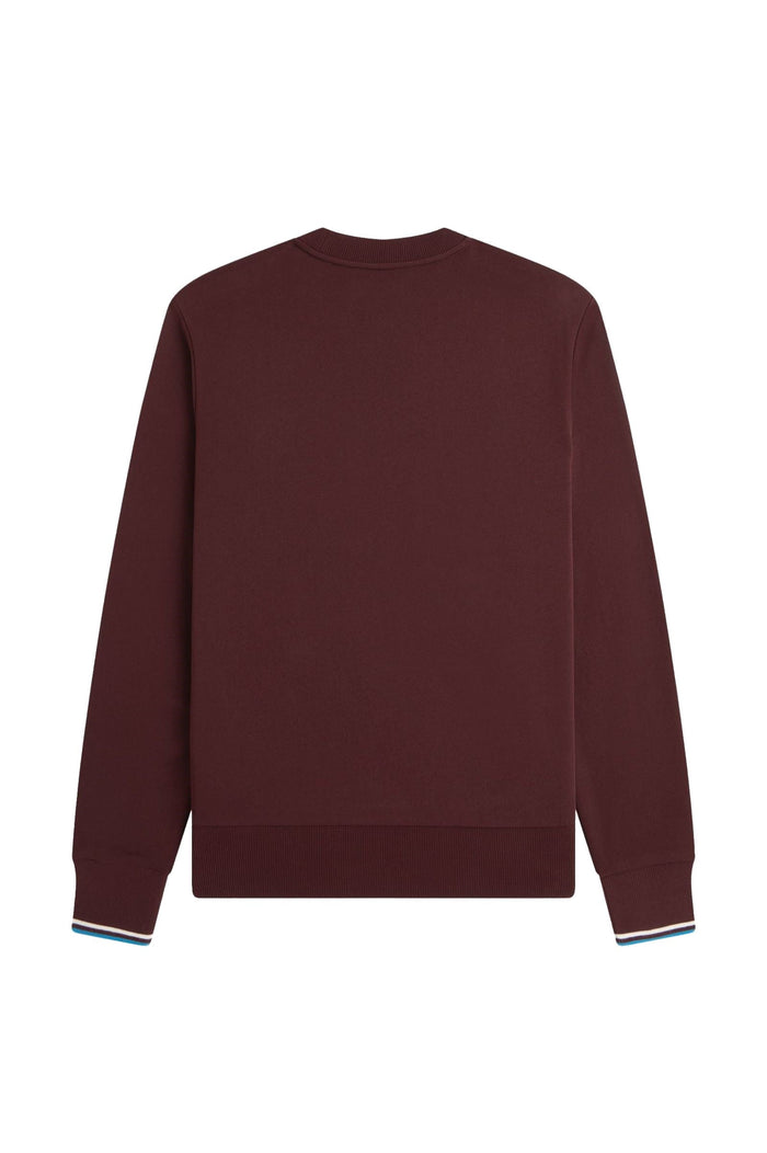 Fred Perry Crew Neck Sweatshirt Oxblood / Ecru / Court Blue
