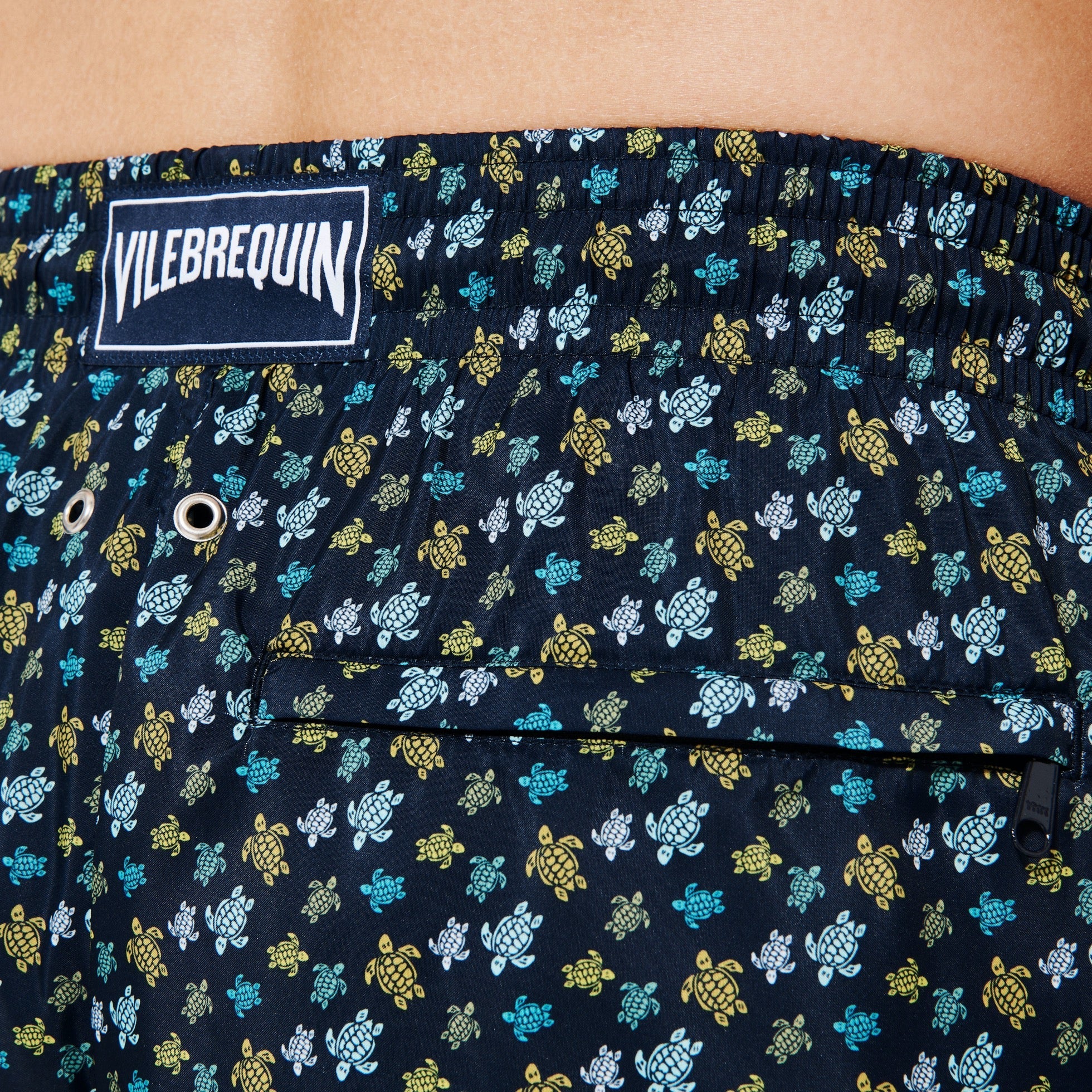 Vilebrequin Mahina Ultra-light and packable Swimwear Micro Tortues Rainbow Navy