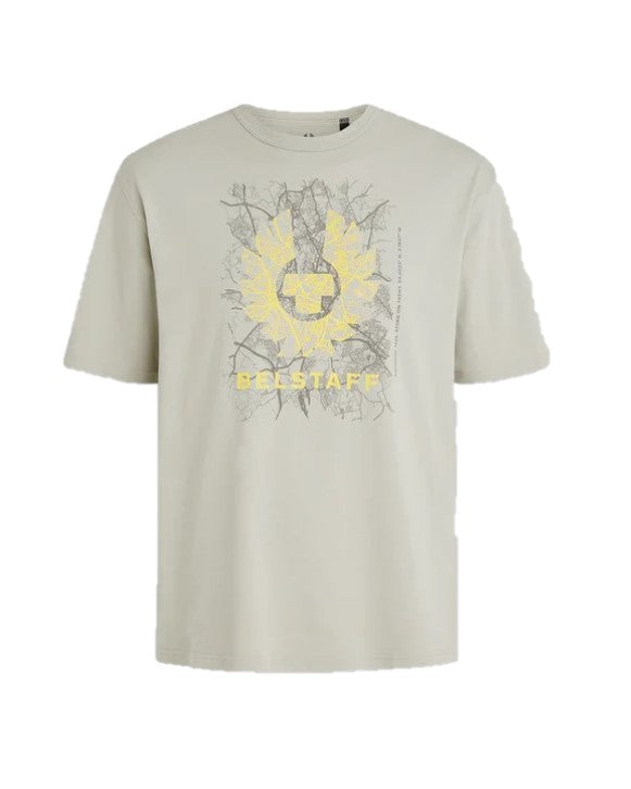 Belstaff T-Shirt Map Cloud Gray