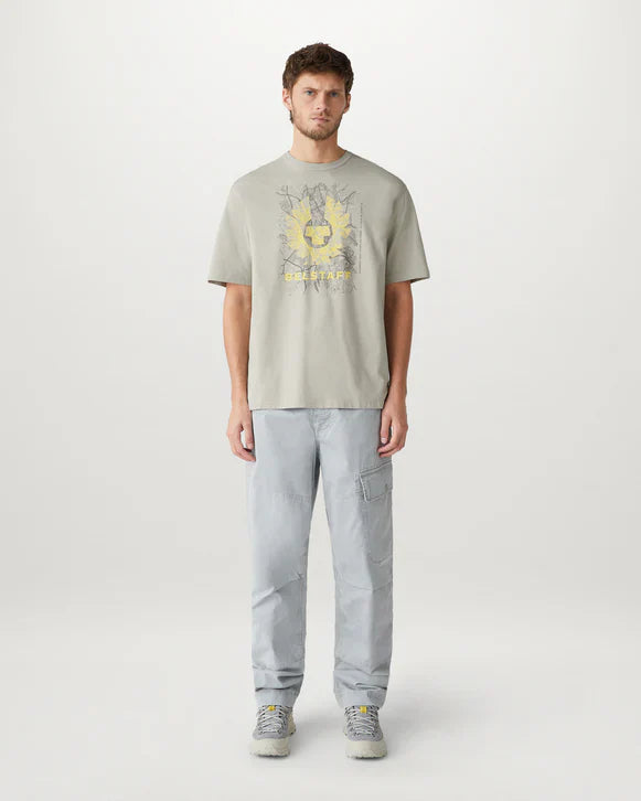 Belstaff T-Shirt Map Cloud Gray