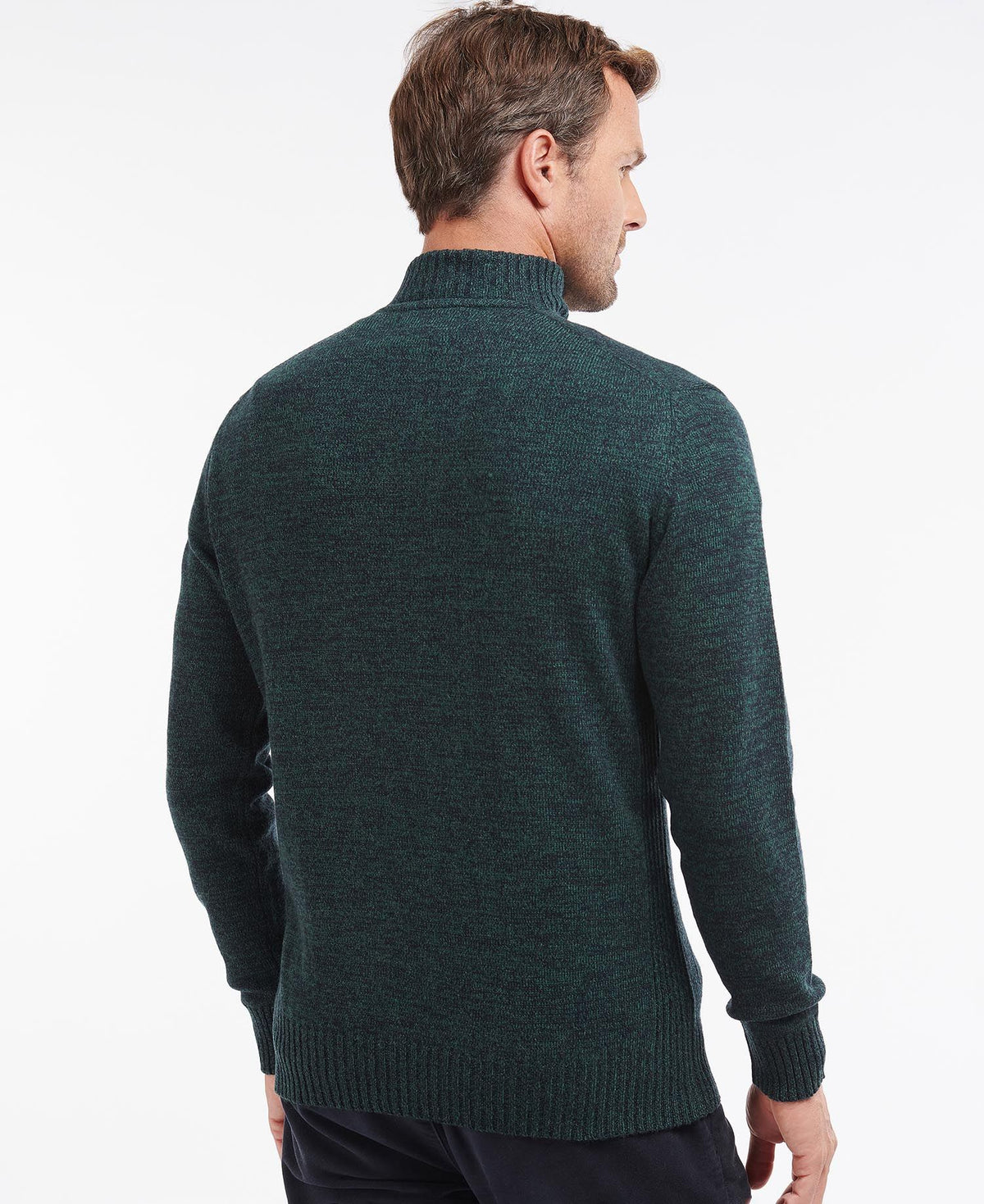 Barbour Essential Lambswool Half Zip Mid Olive