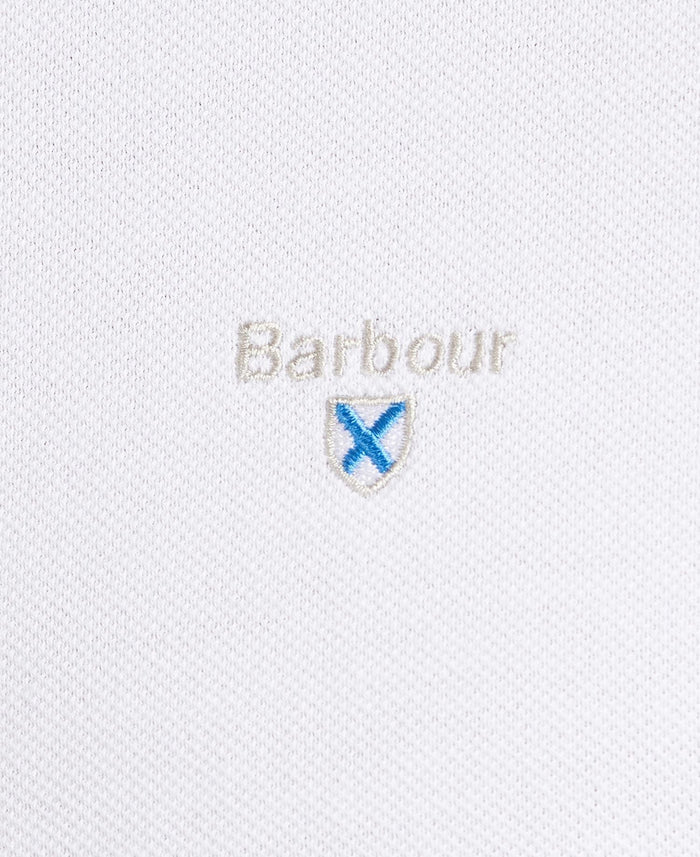 Barbour Tartan Pique Polo Shirt White Dress