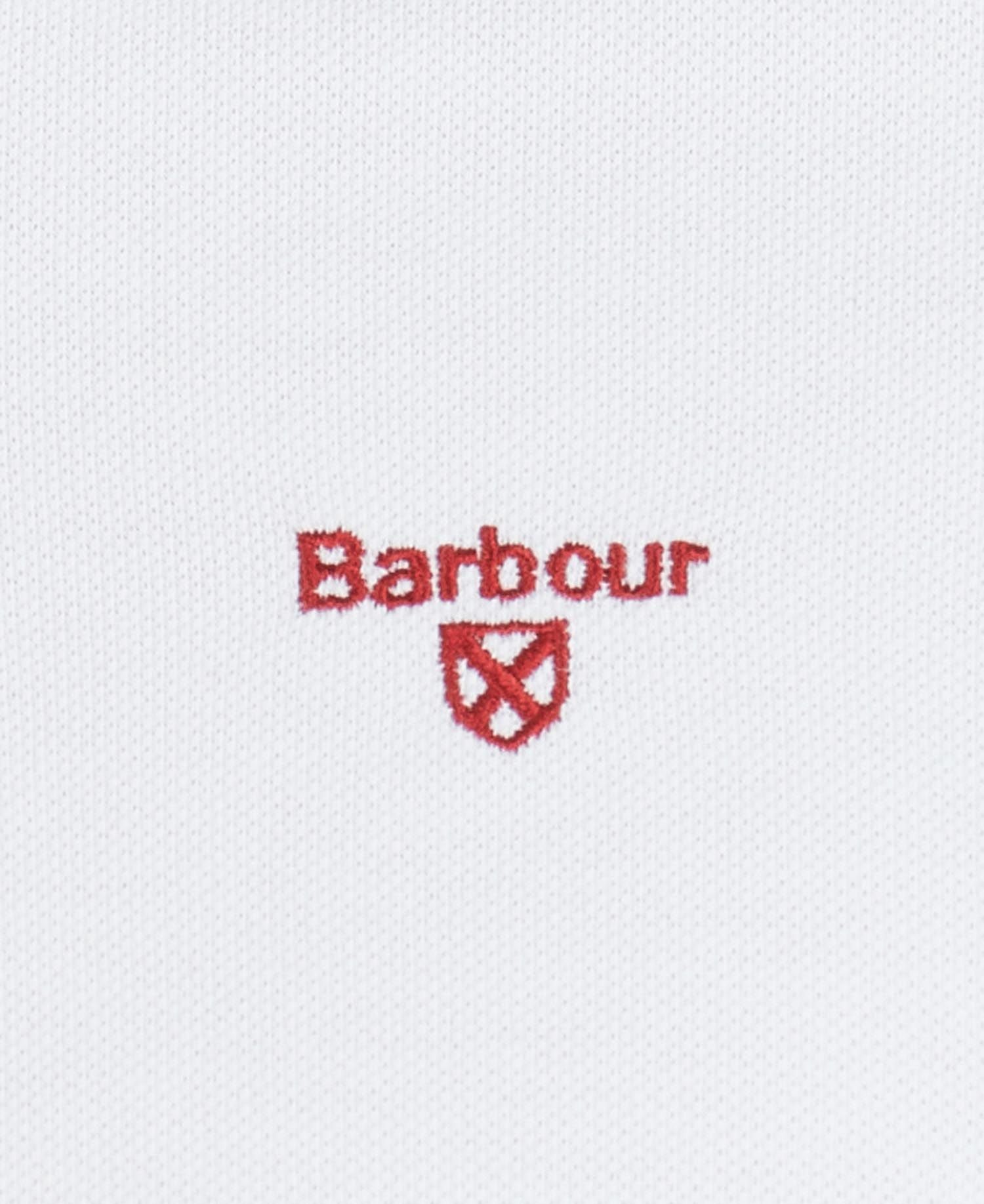 Barbour Hawkeswater Tipped Polo White Red Blue