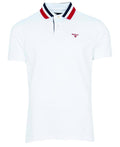 Barbour Hawkeswater Tipped Polo White Red Blue
