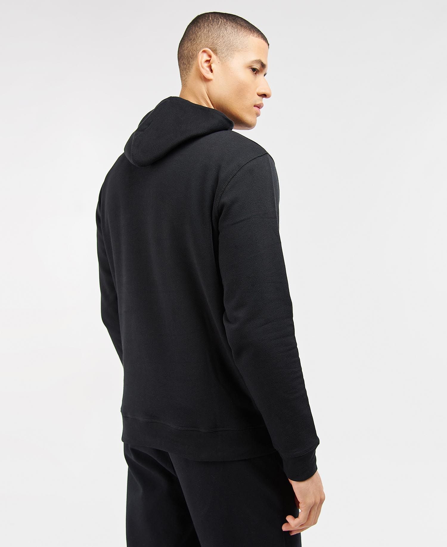 Barbour International Pop Over Hoodie Black