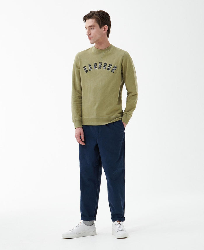 Barbour Debson Crew Neck Sweatshirt Bleached Olive