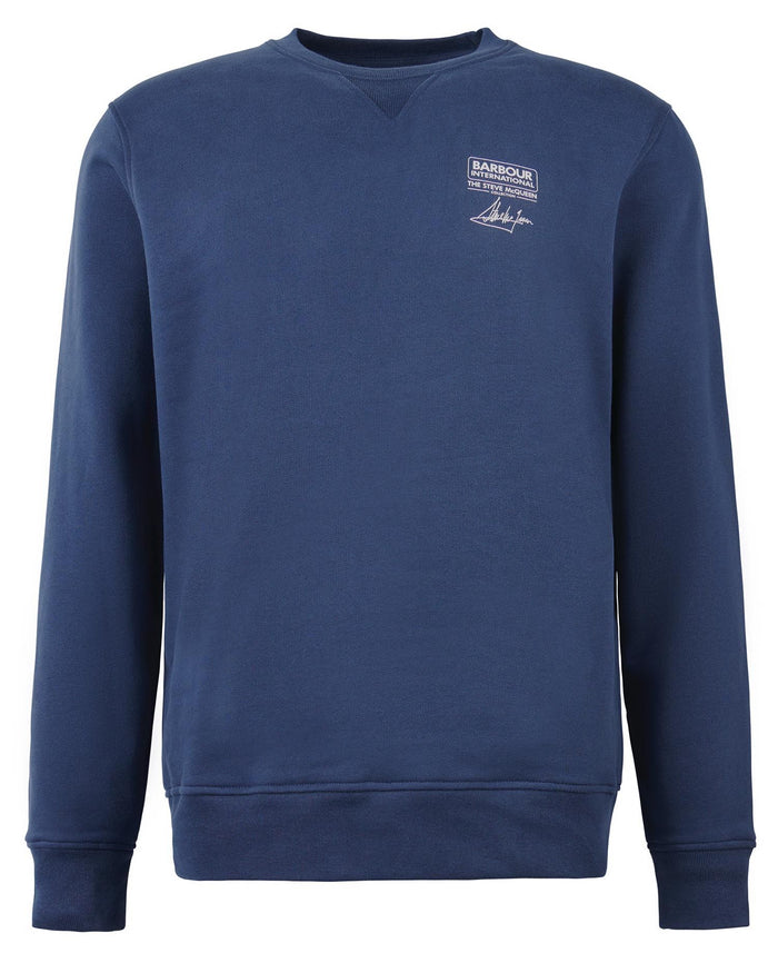 Barbour International Watch Crew Neck Sweatshirt Oxford Navy