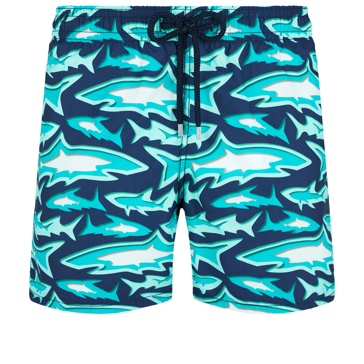 Vilebrequin Moorea Swim Shorts Requins 3D Navy