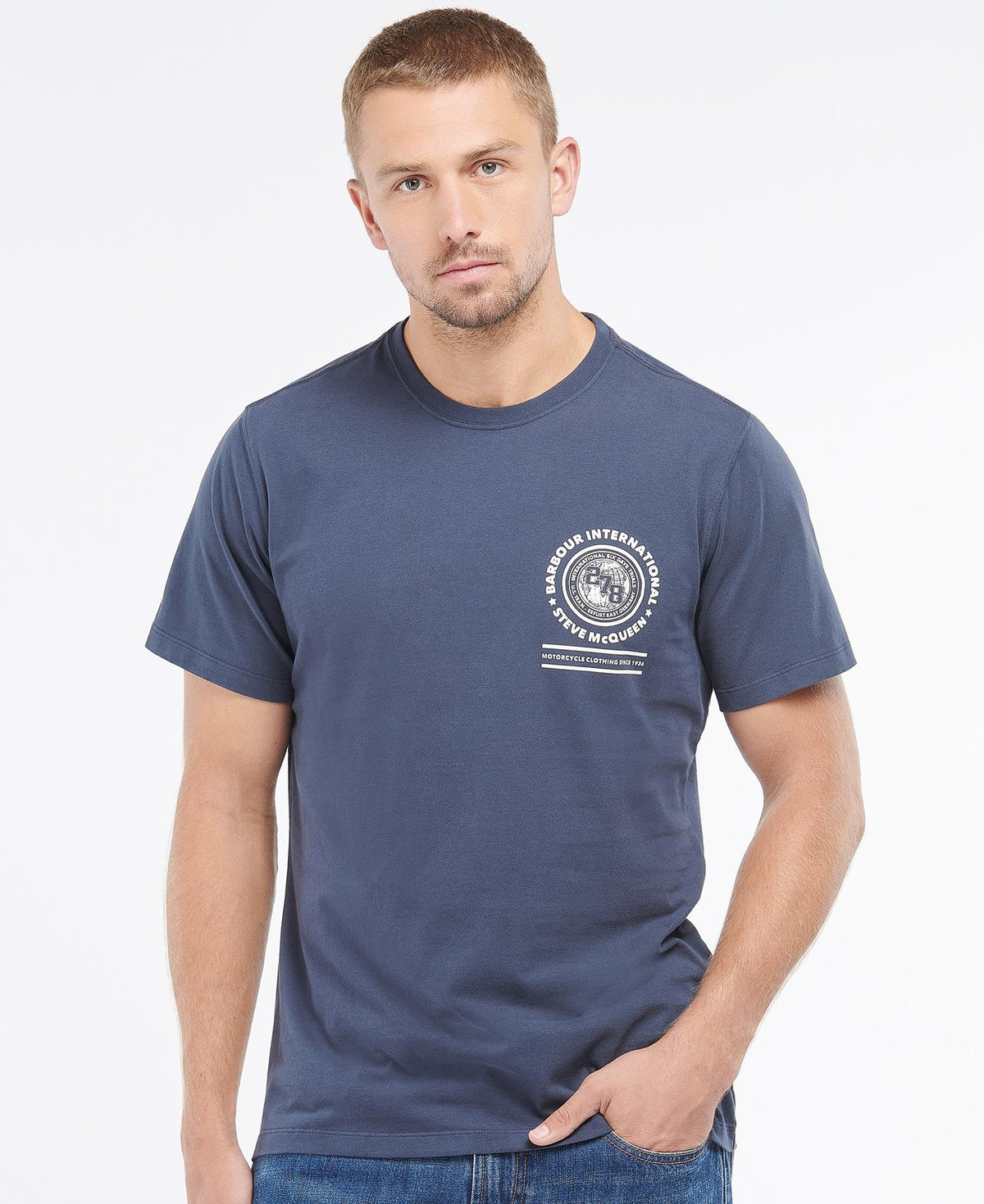 Barbour International SMQ Victor T-Shirt Navy