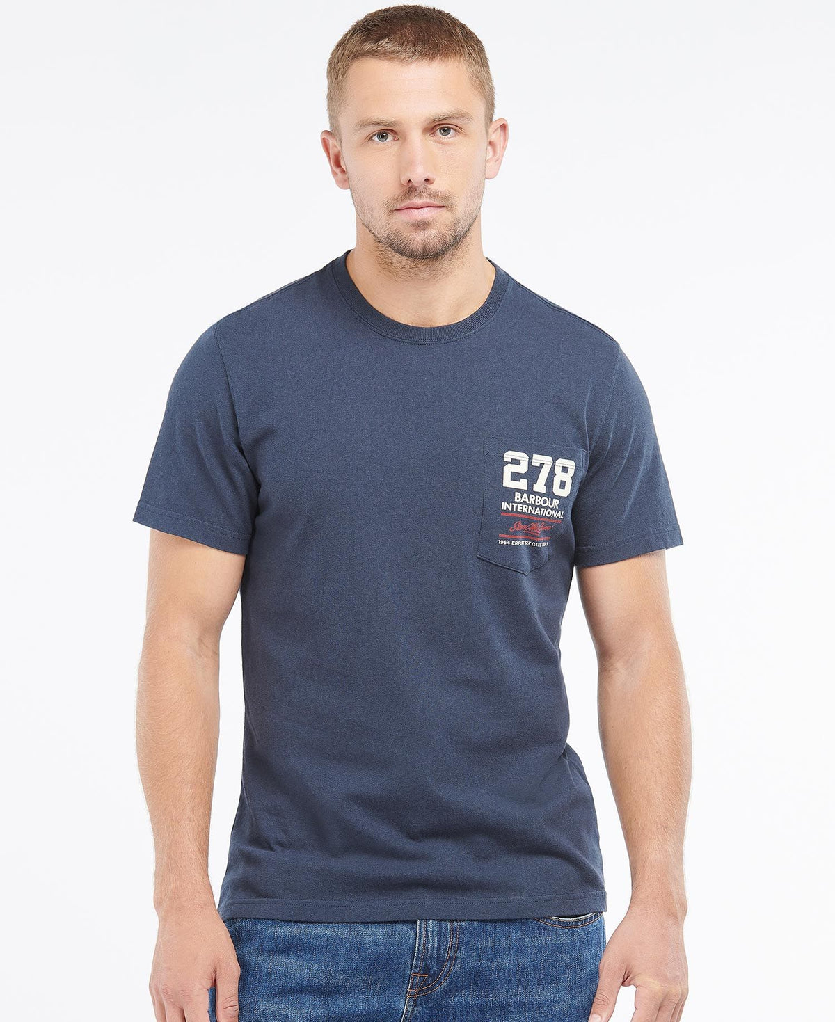 Barbour International SMQ Wing T-Shirt Navy