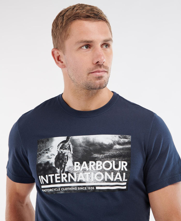 Barbour International Photo History T-Shirt Navy