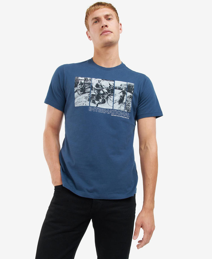 Barbour International Arter Graphic-Print T-Shirt Insignia Blue