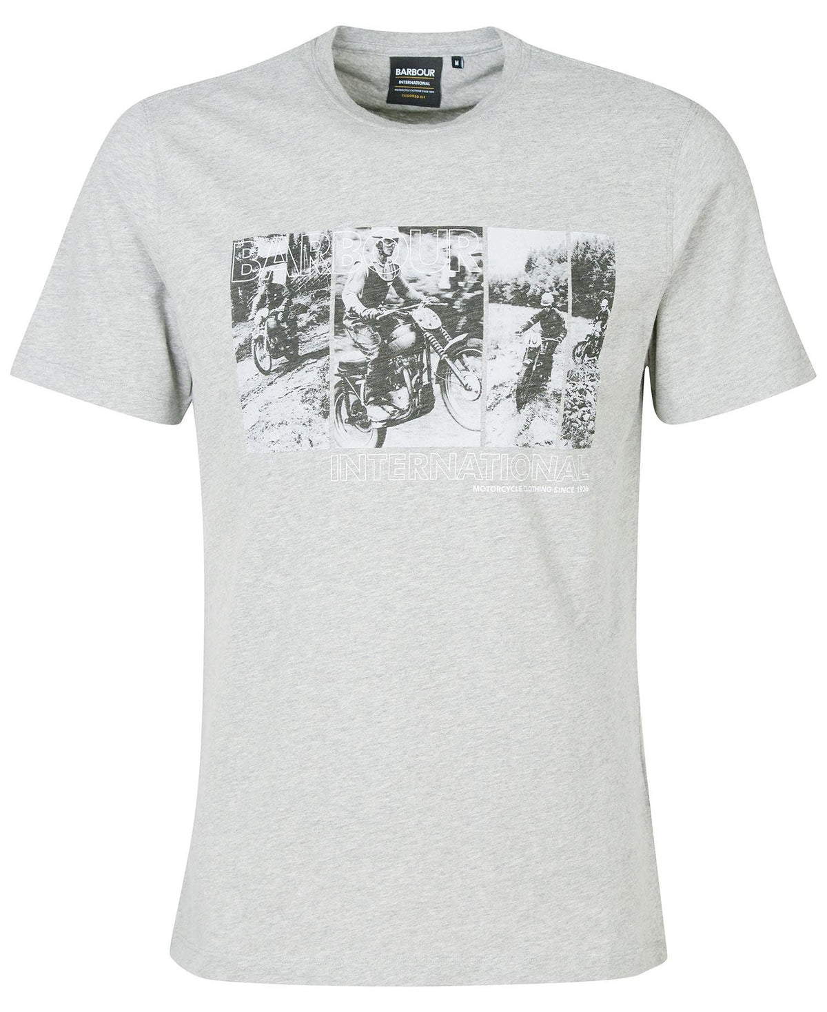 Barbour International Arter Graphic-Print T-Shirt Grey Marl