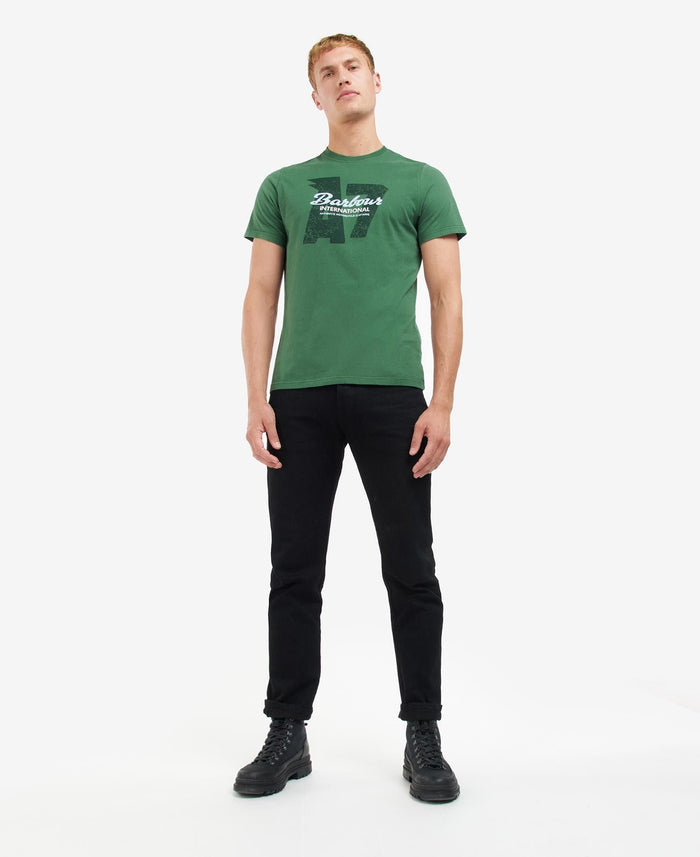 Barbour International Vantage Graphic-Print T-Shirt Racing Green