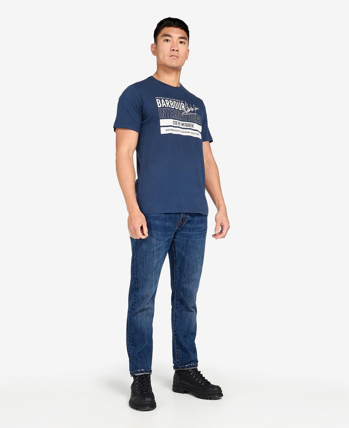Barbour International Barry Graphic T-Shirt Insignia Blue