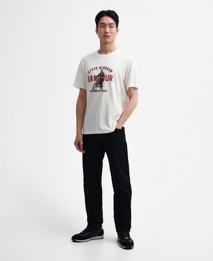 Barbour International Speedway T-Shirt Whisper White