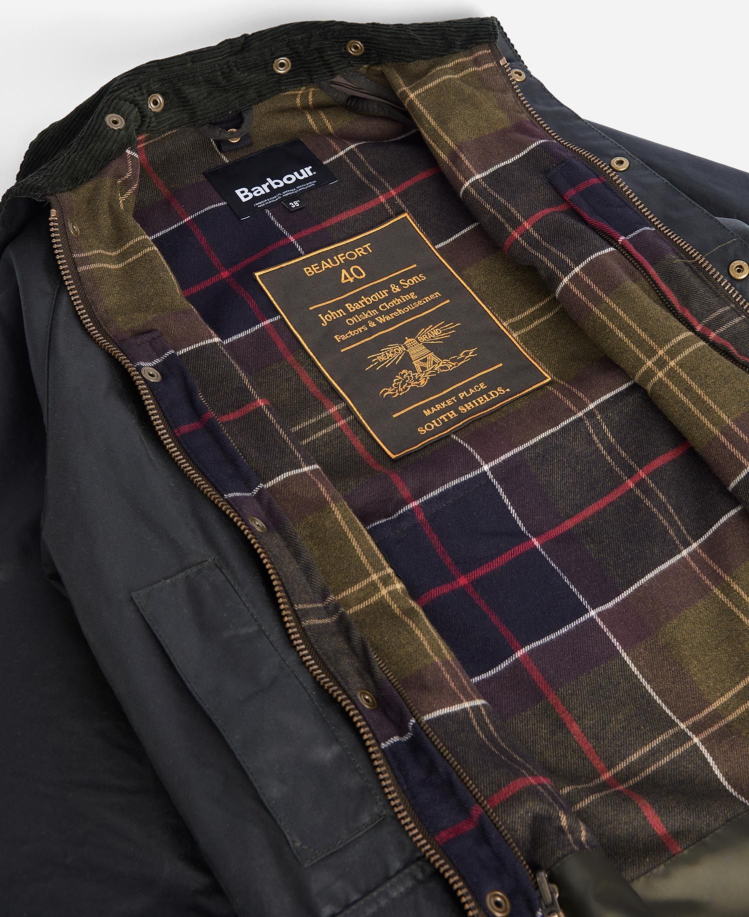 Barbour 40th Anniversary Beaufort Wax Jacket Sage Green