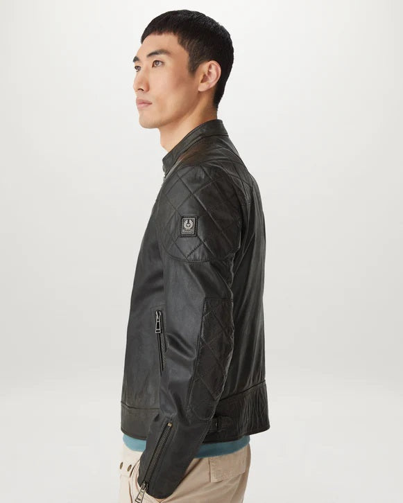 Belstaff Outlaw Jacket Hand Waxed Leather Black