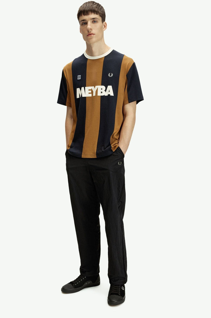 Fred Perry MEYBA Striped Ringer T-Shirt Dark Caramel
