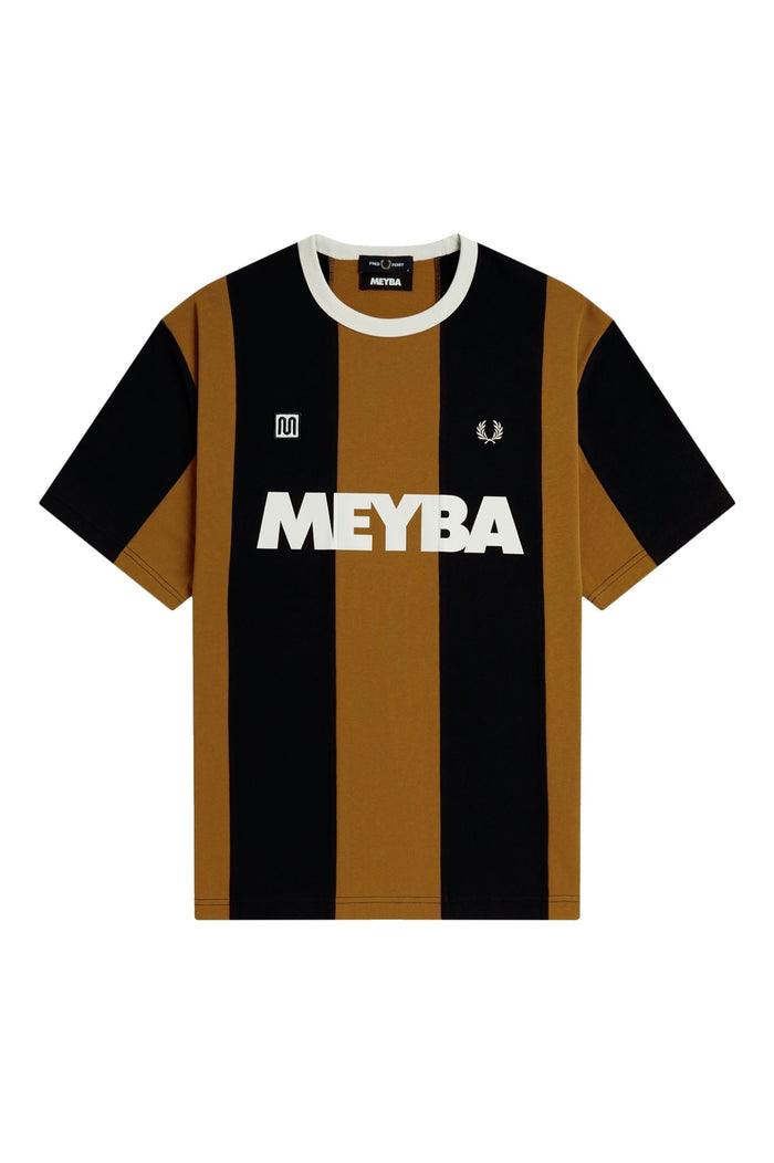 Fred Perry MEYBA Striped Ringer T-Shirt Dark Caramel