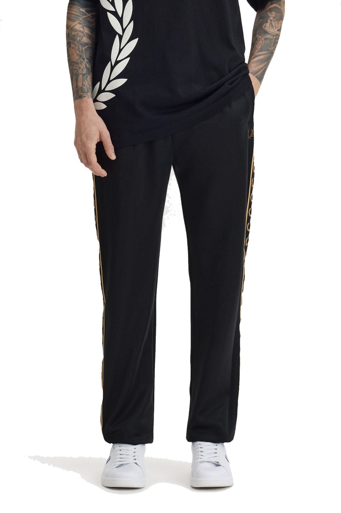 Fred Perry Taped Track Pant Black / Champagne