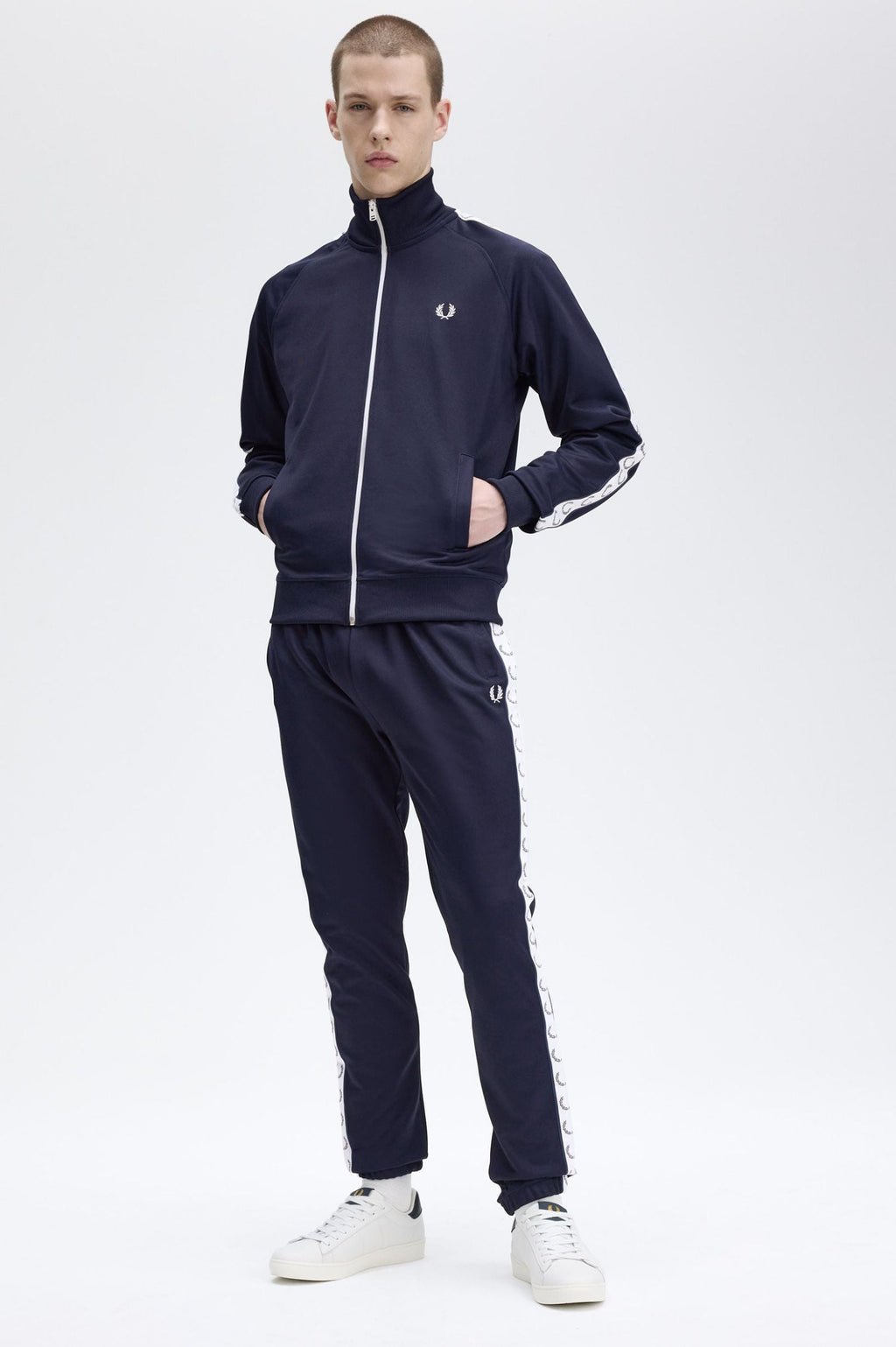 Fred Perry Taped Track Pant Carbon Blue